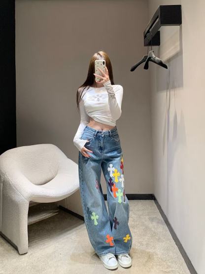 Chr0me Heartsカラフルなクロスジーンズ【50％割引+送料無料】