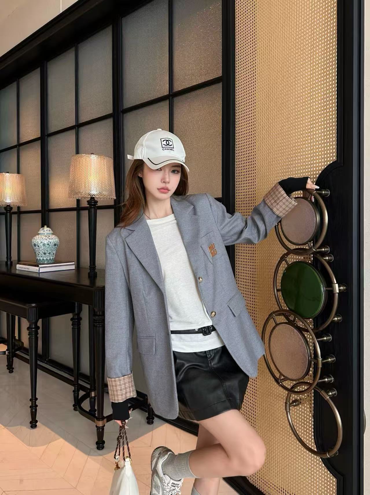 M1UM1U ミニマリスト レター スーツ ジャケット【50％割引+送料無料】