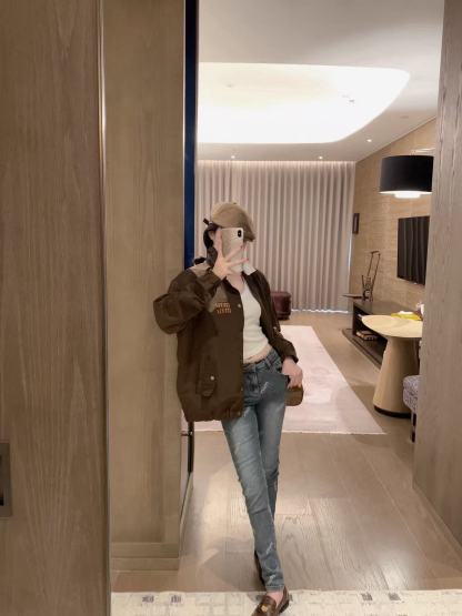 M1UM1U 襟付きレタージャケット【50％割引+送料無料】