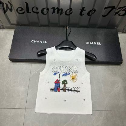 CEL1NE 凱旋門 ラインストーン レタード ウール ベスト【50％割引+送料無料】