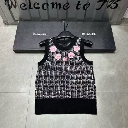 CHANE1 フローラルダブルCウールベスト【50％割引+送料無料】