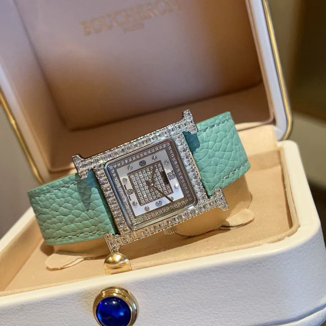 HERME5 高品質ダイヤモンドセット Hストラップ レディースウォッチ【50％割引+送料無料】