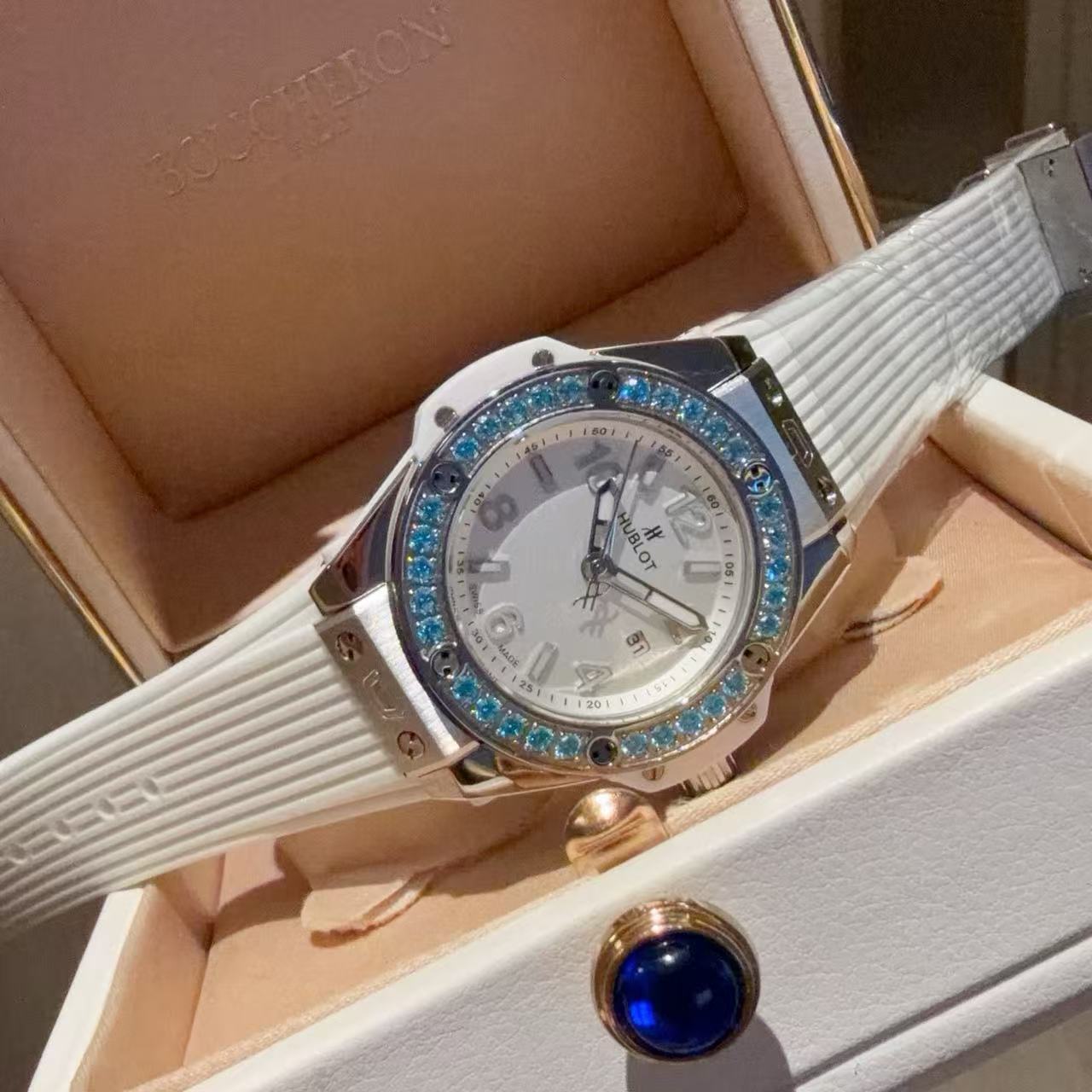 HUBL0T ダイヤモンドセットウォッチ【50％割引+送料無料】