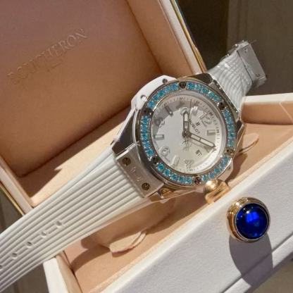 HUBL0T ダイヤモンドセットウォッチ【50％割引+送料無料】