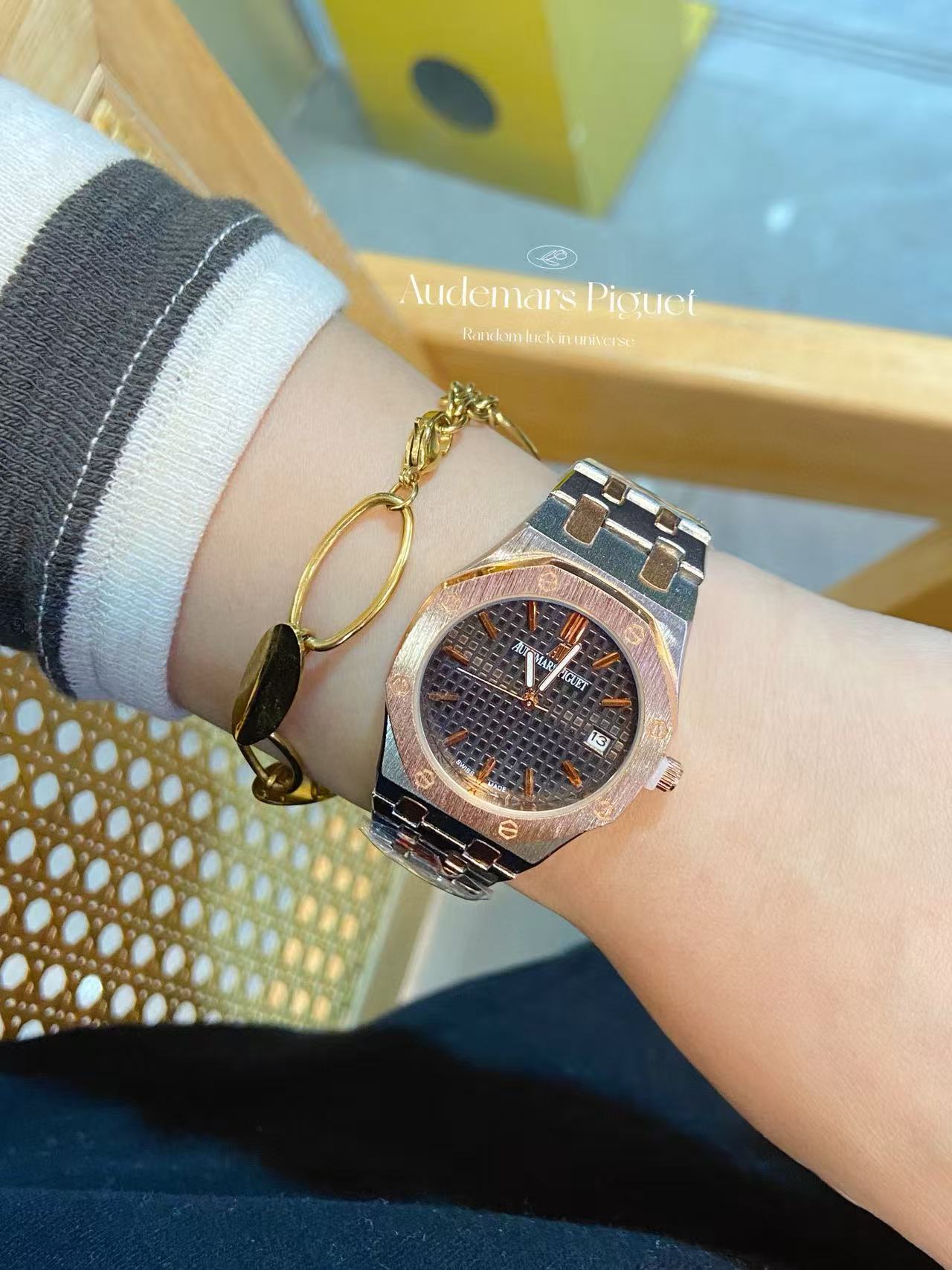 Audemarsp1guetスチールバンドの腕時計【50％割引+送料無料】