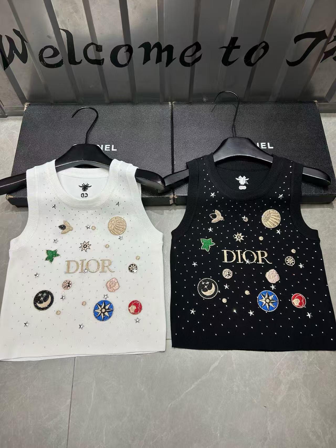 DIOR エンブロイダリー レタープリント ウールベスト【50％割引+送料無料】