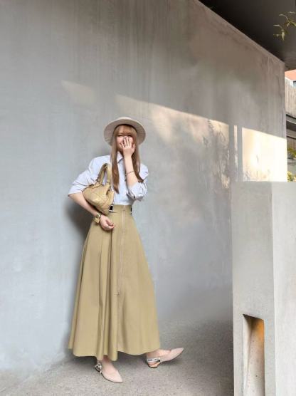 DIOR エラスティックウエスト ミディスカート【50％割引+送料無料】