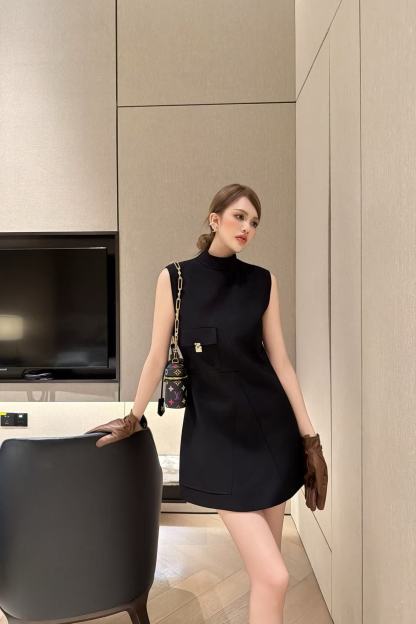 LVミニマリストノースリーブドレス【50％割引+送料無料】