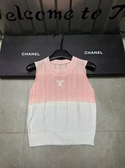 CEL1NE 刺繍レター凱旋門ウールベスト【50％割引+送料無料】