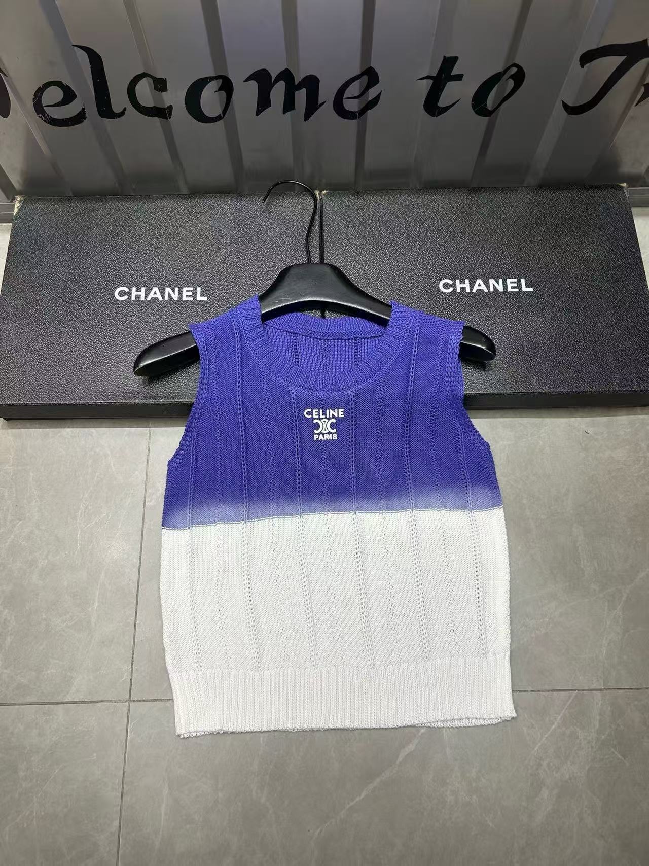 CEL1NE 刺繍レター凱旋門ウールベスト【50％割引+送料無料】