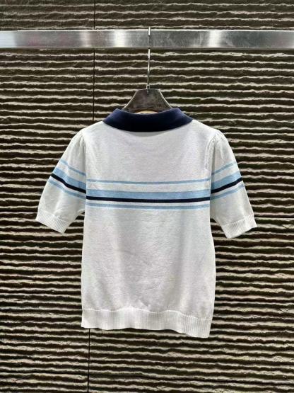 M1UM1U 襟付きウール半袖セーター【50％割引+送料無料】