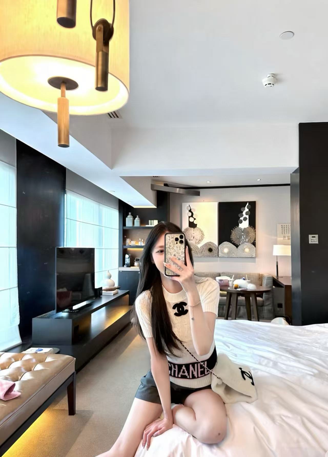 CHANE1 ダブルCレターウールセーター【50％割引+送料無料】