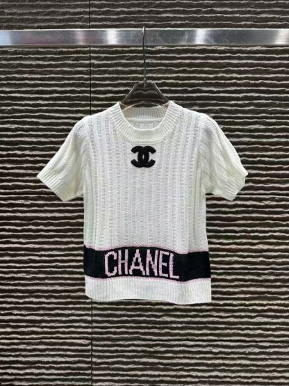 CHANE1 ダブルCレターウールセーター【50％割引+送料無料】