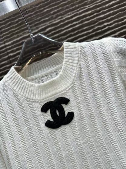 CHANE1 ダブルCレターウールセーター【50％割引+送料無料】