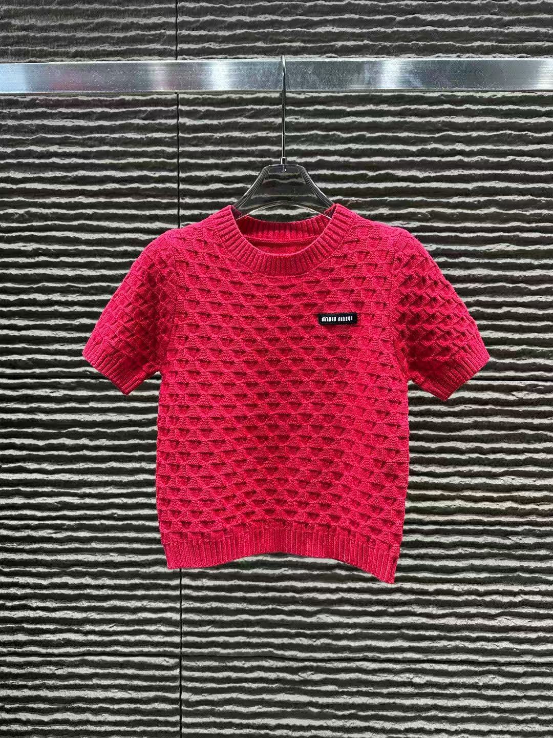 M1UM1U シンプルニット半袖セーター【50％割引+送料無料】