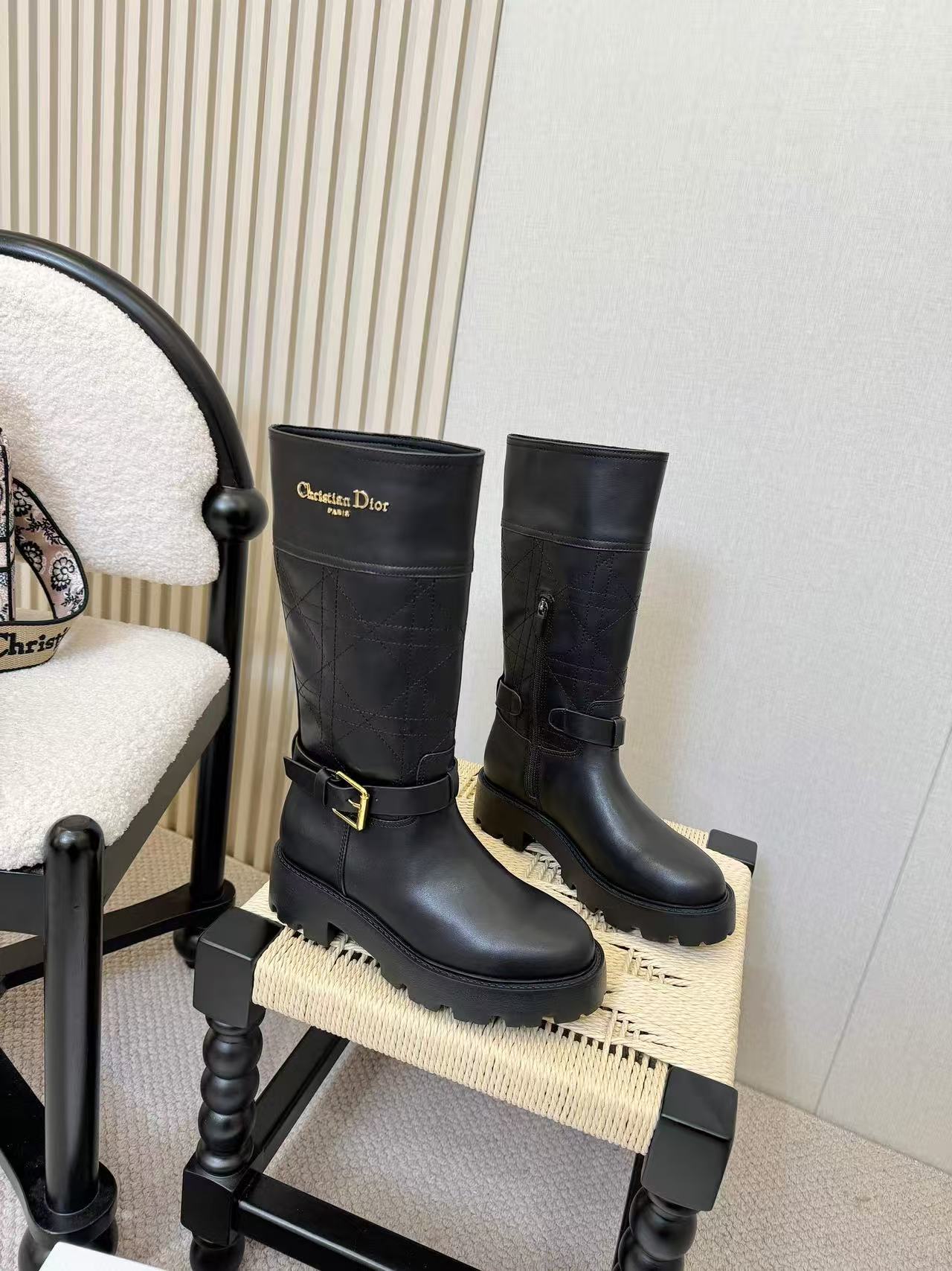 DI0R高品質の牛革ハイブーツ【50％割引+送料無料】