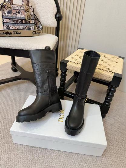 DI0R高品質の牛革ハイブーツ【50％割引+送料無料】