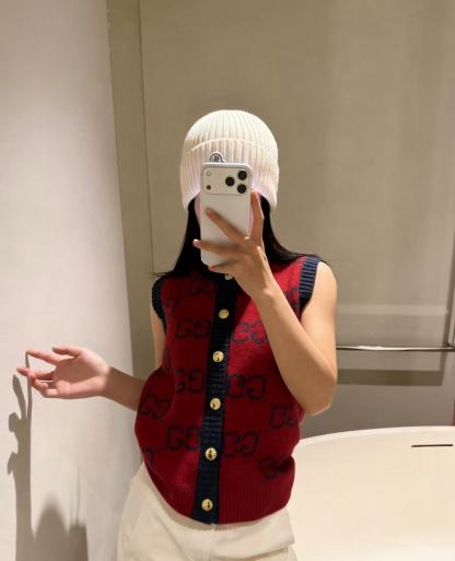 GUCC1 メタルボタンウールベスト【50％割引+送料無料】