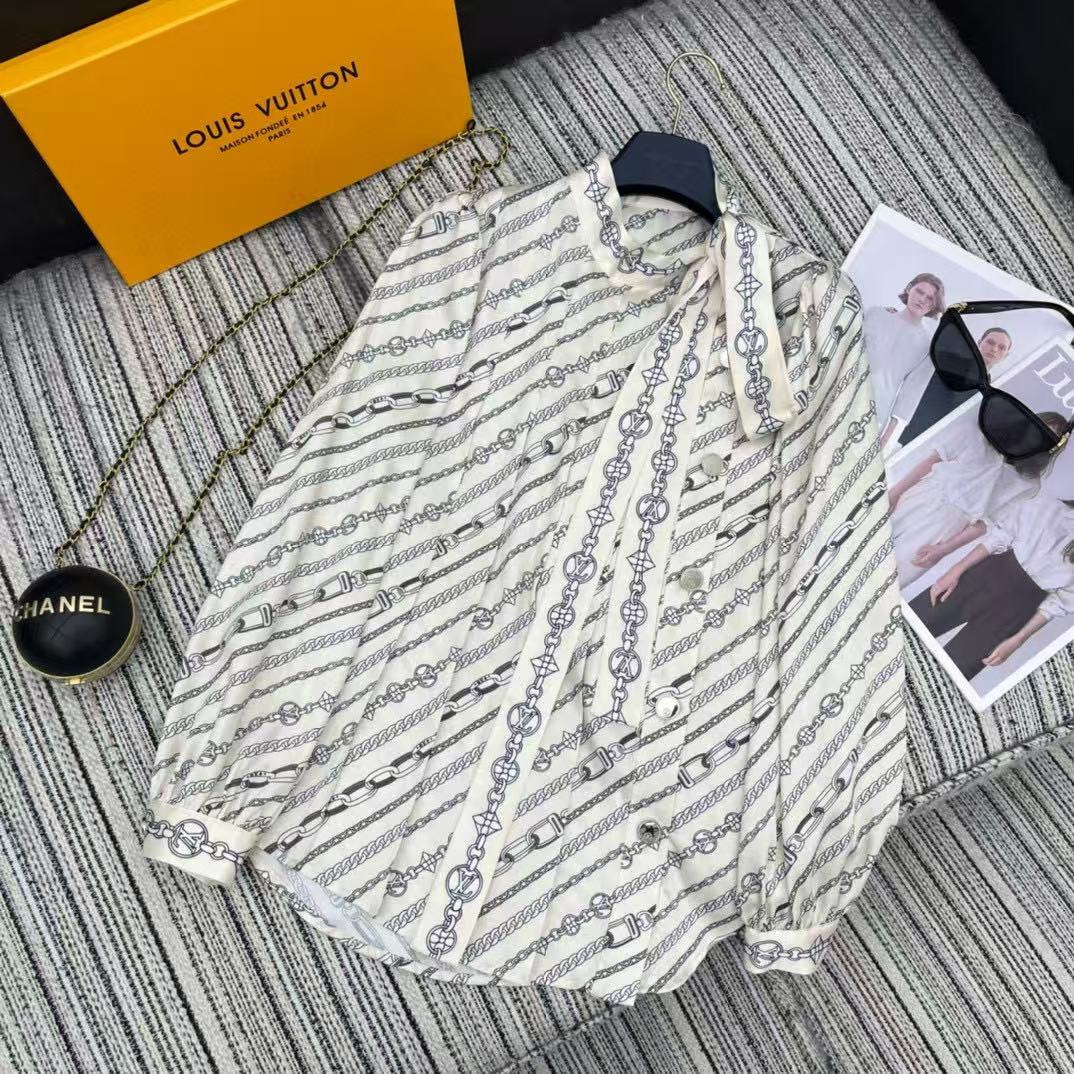 LVプリントシャツとスカートのツーピースセット【50％割引+送料無料】