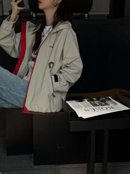 CHANE1 シンプルジップアップフードジャケット【50％割引+送料無料】