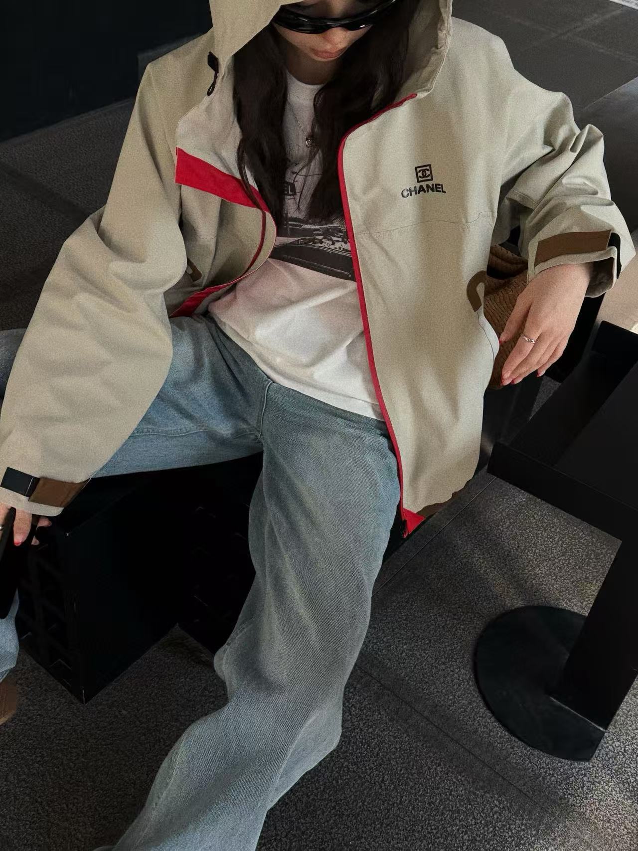 CHANE1 シンプルジップアップフードジャケット【50％割引+送料無料】