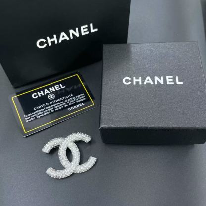 CHANE1 ダブルC ダイヤモンドブローチ【50％割引+送料無料】