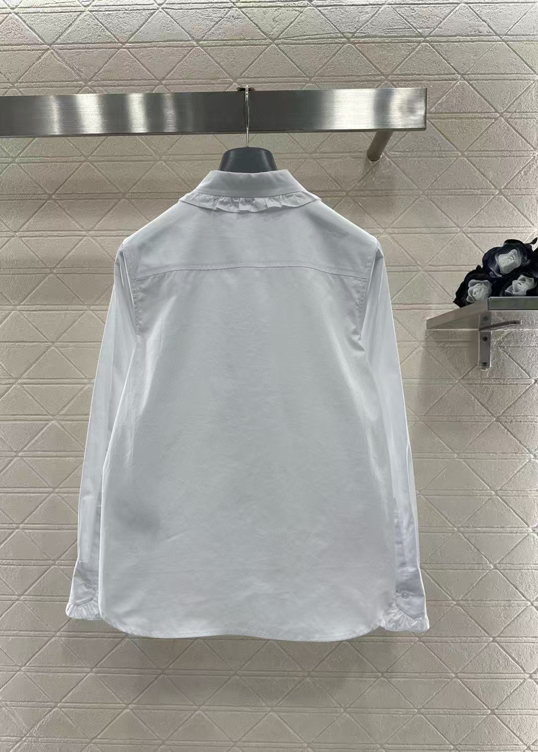 YSL フリル刺繍ロゴシャツ【50％割引+送料無料】