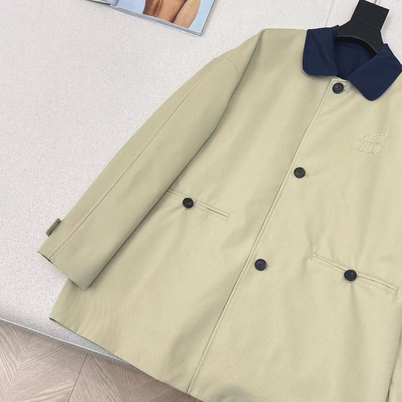 M1UM1U シンプルレタートレンチコート ロングコート【50％割引+送料無料】