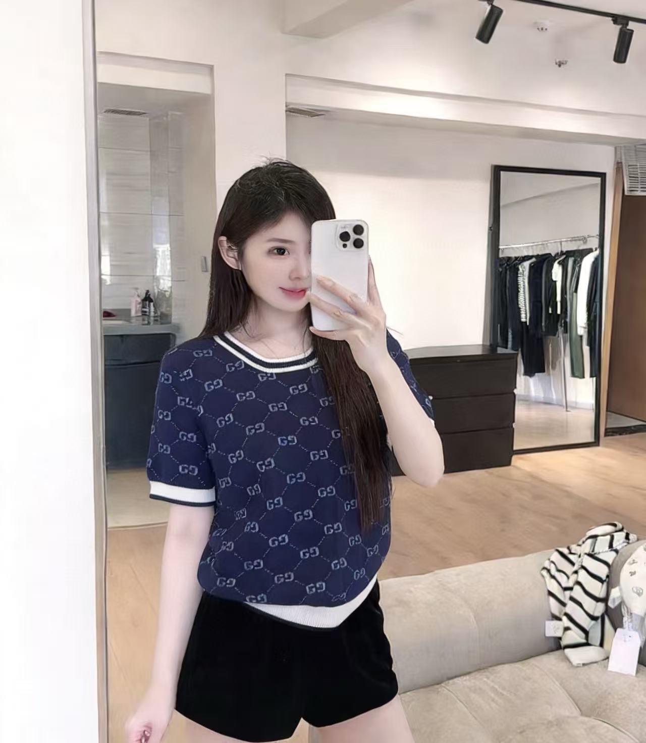 GUCC1 オールロゴ ウール セーター【50％割引+送料無料】