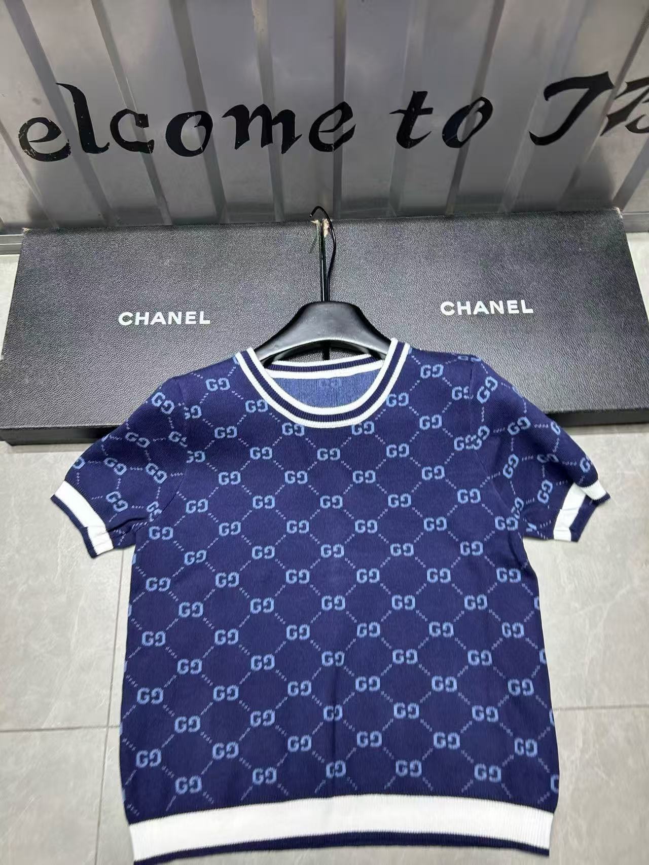 GUCC1 オールロゴ ウール セーター【50％割引+送料無料】