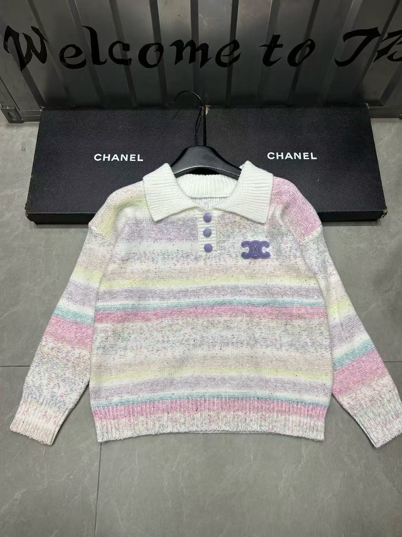 CEL1NE グラデーションカラー ウールセーター【50％割引+送料無料】