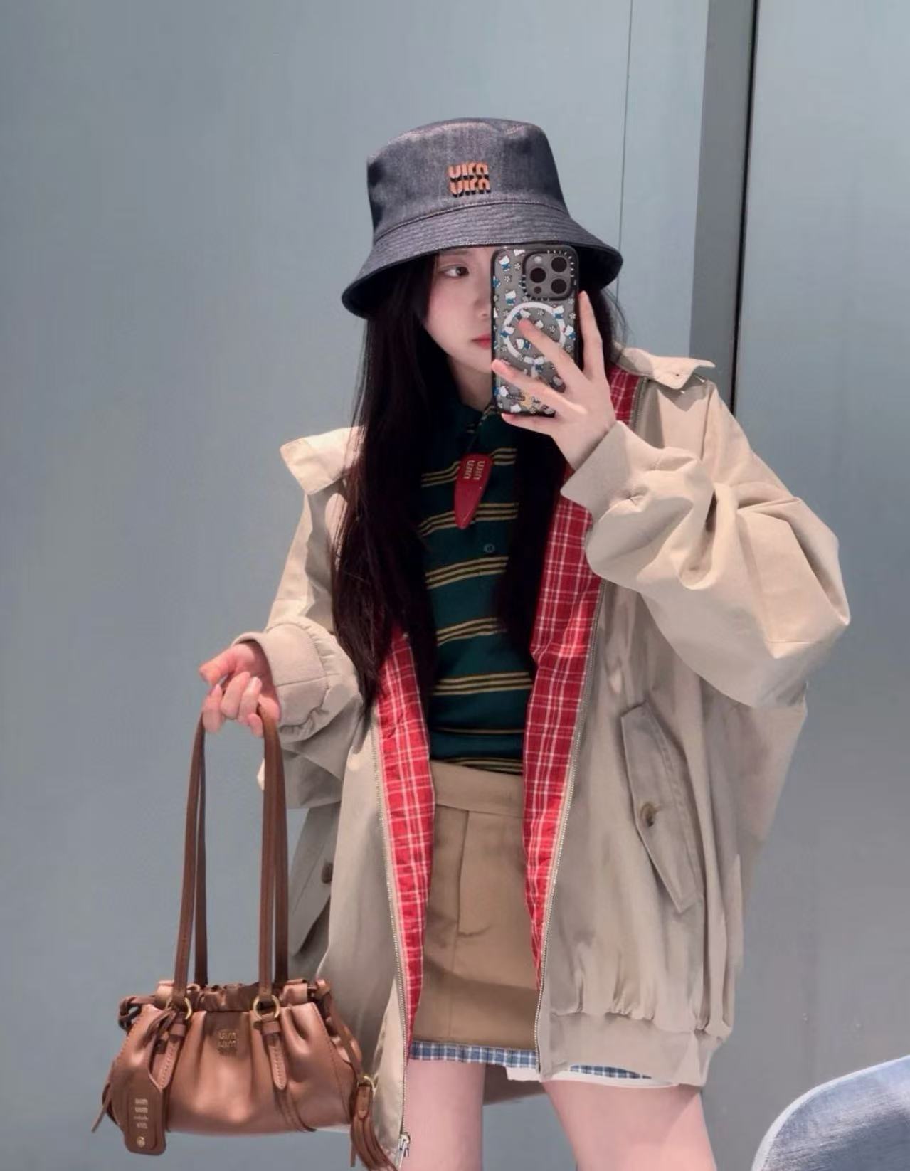 M1UM1U ジッパー付きミニマリストリバーシブルジャケット【50％割引+送料無料】