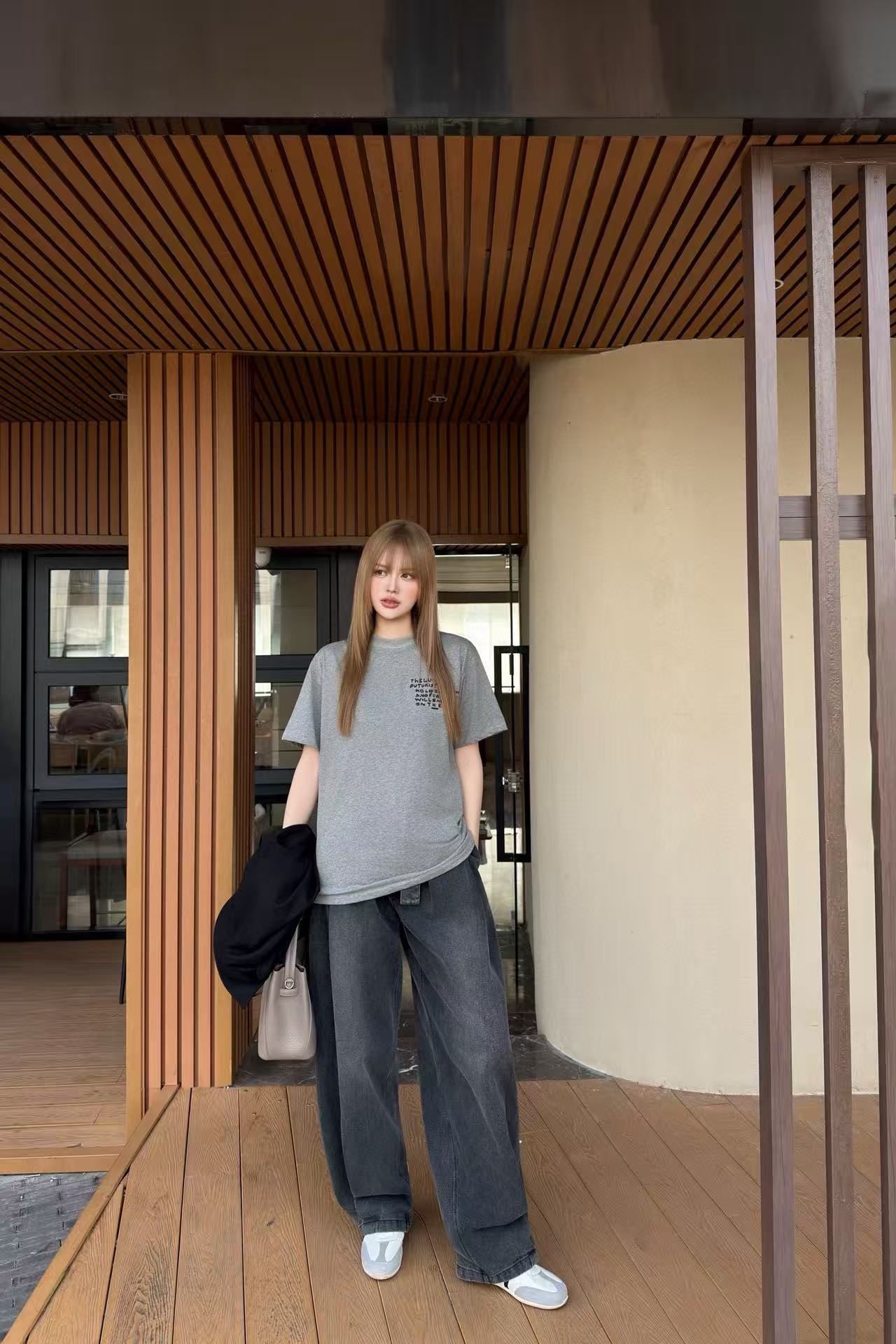 L0WEW シンプルベルトジーンズ【50％割引+送料無料】