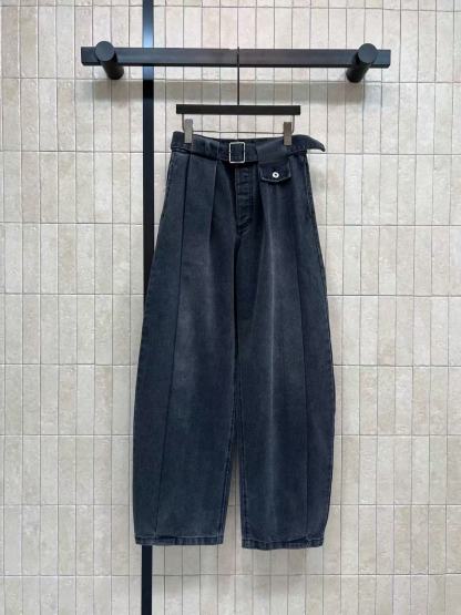 L0WEW シンプルベルトジーンズ【50％割引+送料無料】