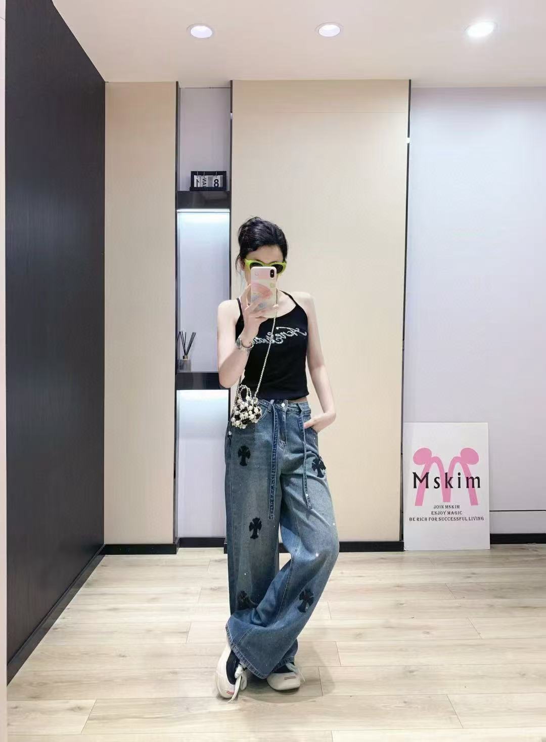 Chr0me Hearts刺繍デニムパンツ【50％割引+送料無料】