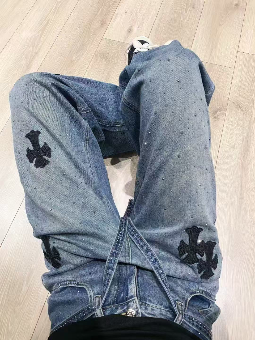 Chr0me Hearts刺繍デニムパンツ【50％割引+送料無料】