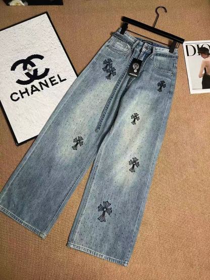 Chr0me Hearts刺繍デニムパンツ【50％割引+送料無料】