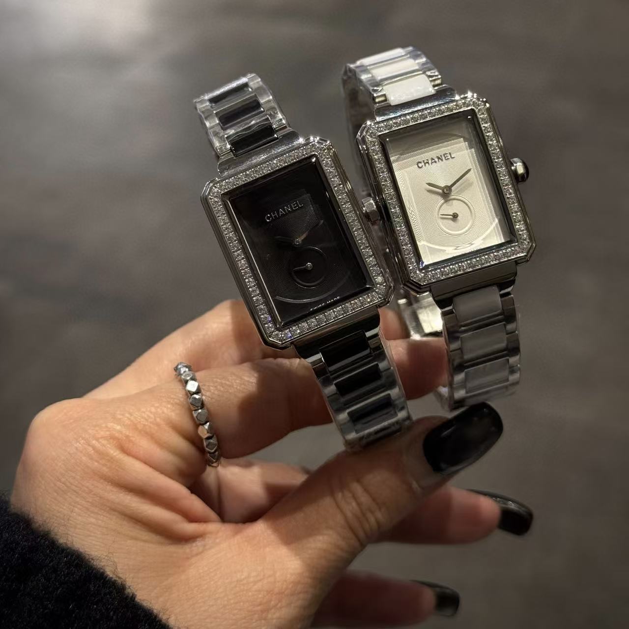 CHANE1 ダイヤモンドセット スクエア レディースウォッチ【50％割引+送料無料】