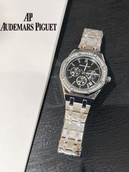 Audemarsp1gueダイヤモンドをあしらったスチールストラップのレディース腕時計【50％割引+送料無料】