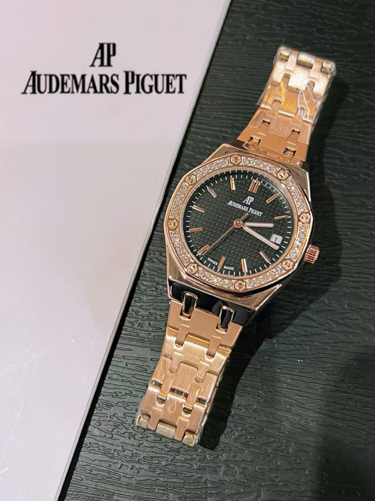 Audemarsp1gue八角形のダイヤモンドスチールブレスレットレディース腕時計【50％割引+送料無料】