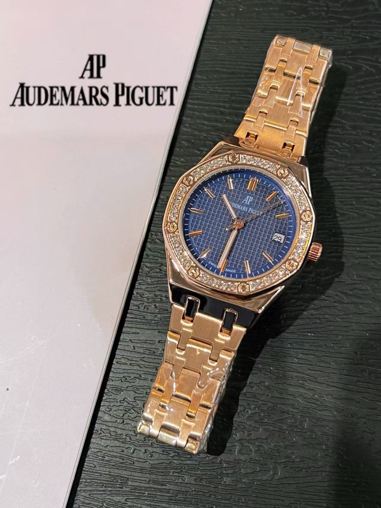 Audemarsp1gue八角形のダイヤモンドスチールブレスレットレディース腕時計【50％割引+送料無料】