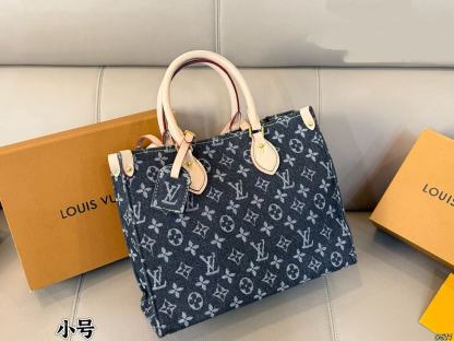 LVデニムプリントトートバッグ【50％割引+送料無料】