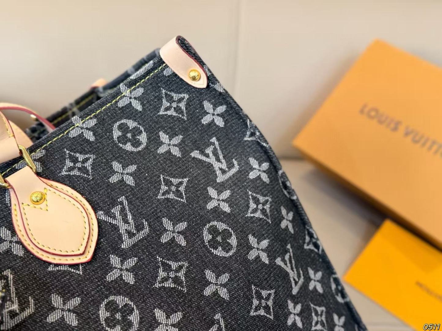 LVデニムプリントトートバッグ【50％割引+送料無料】