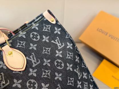 LVデニムプリントトートバッグ【50％割引+送料無料】