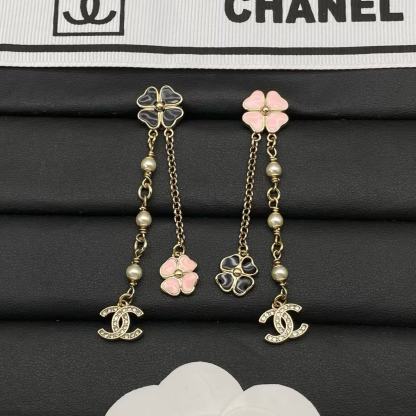 CHANE1 クローバー ダブルC イヤリング【50％割引+送料無料】