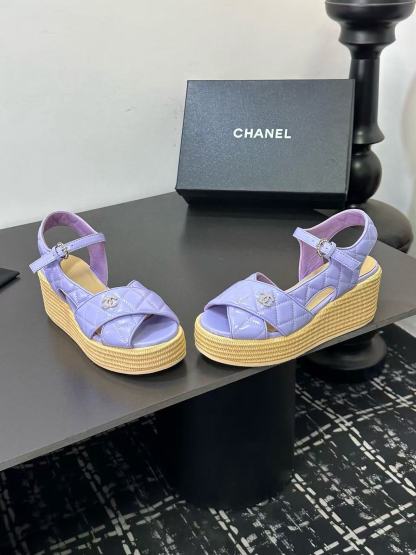 CHANE1 高品質ダブルCラムスキン厚底サンダル【50％割引+送料無料】