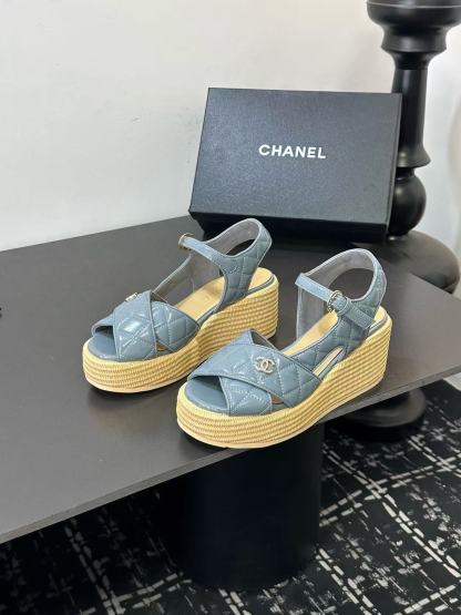 CHANE1 高品質ダブルCラムスキン厚底サンダル【50％割引+送料無料】