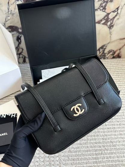 CHANE1 キャビアレザーショルダーバッグ【50％割引+送料無料】