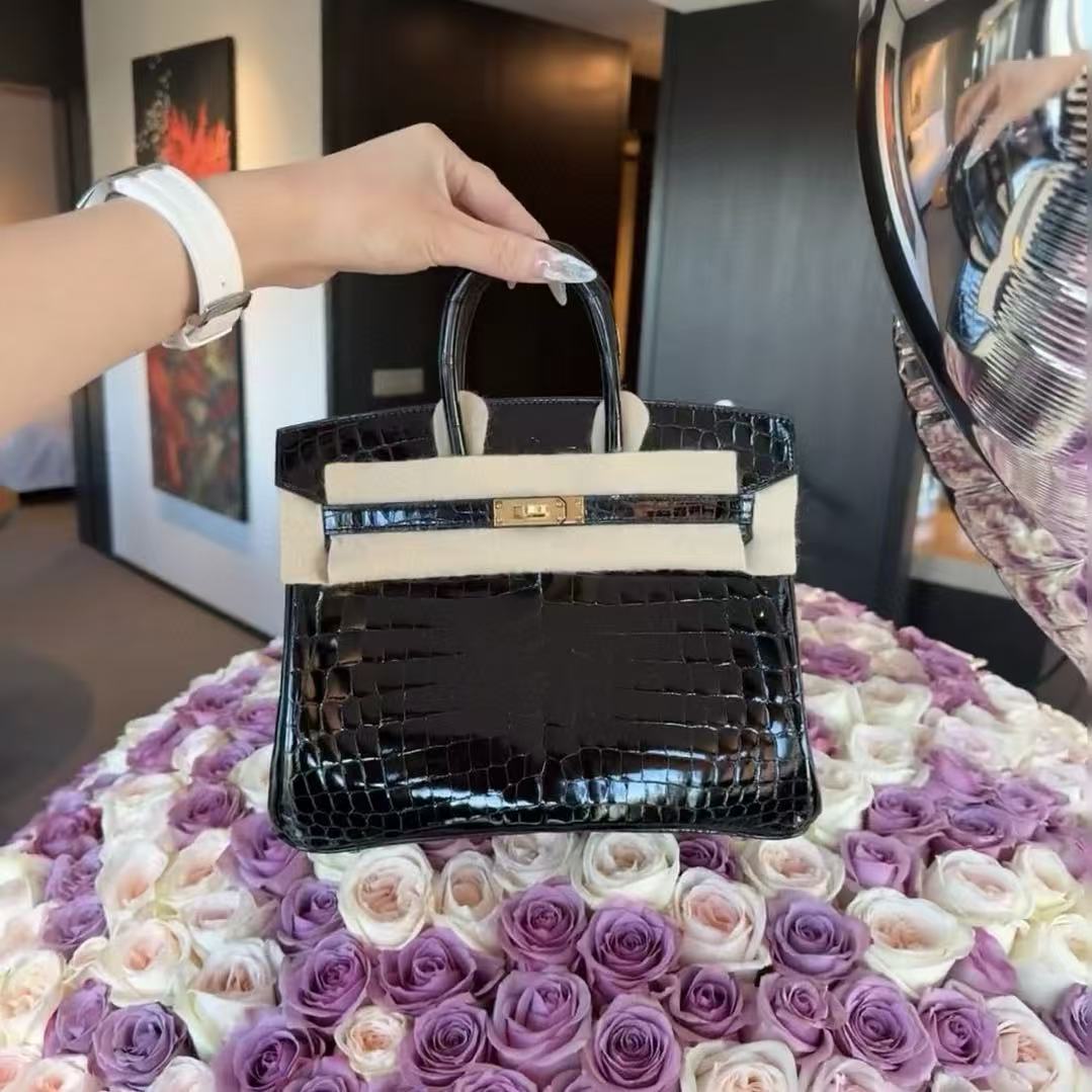 HERME5 クロコダイル型押し牛革ハンドバッグ【50％割引+送料無料】