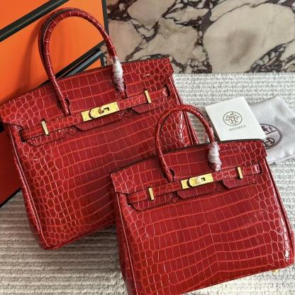 HERME5 クロコダイル型押し牛革ハンドバッグ【50％割引+送料無料】